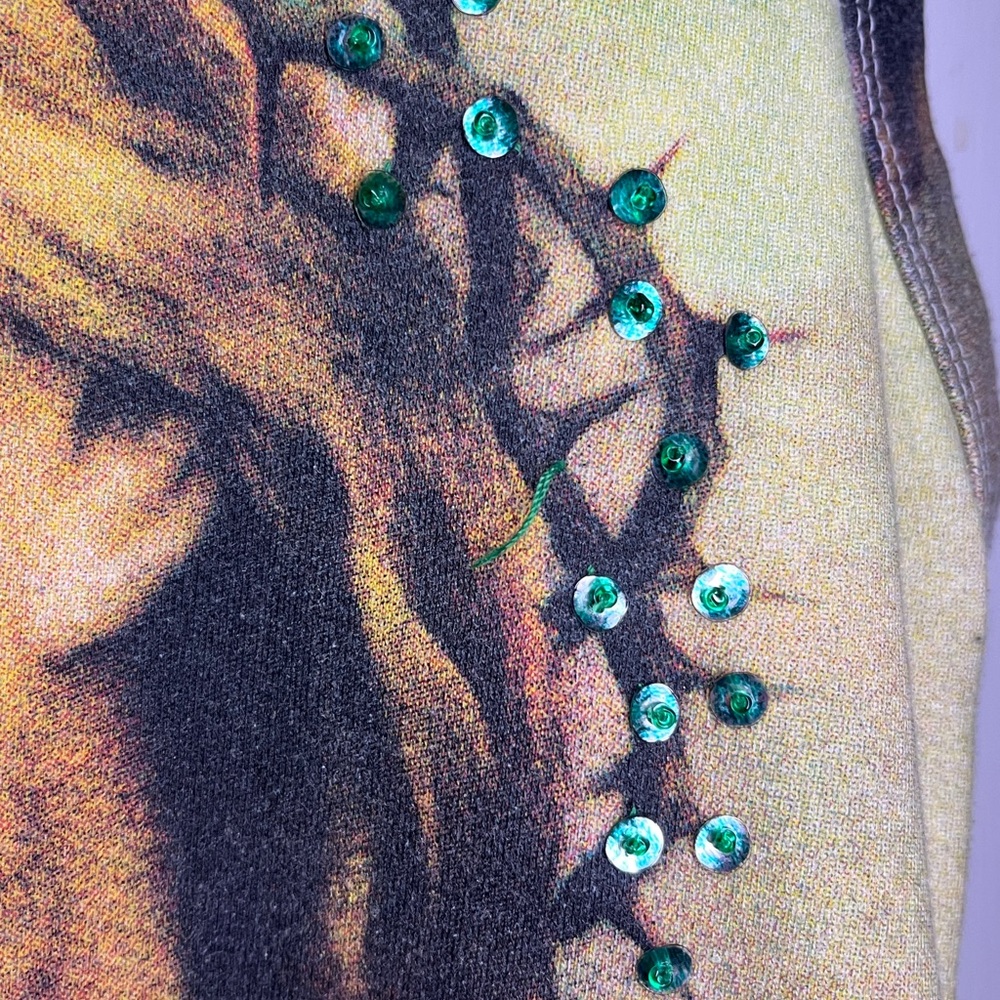 Sequin Jesus Graphic Tank Top - Nuk Wear by Cowboy and Angels - Picture 3 of 7